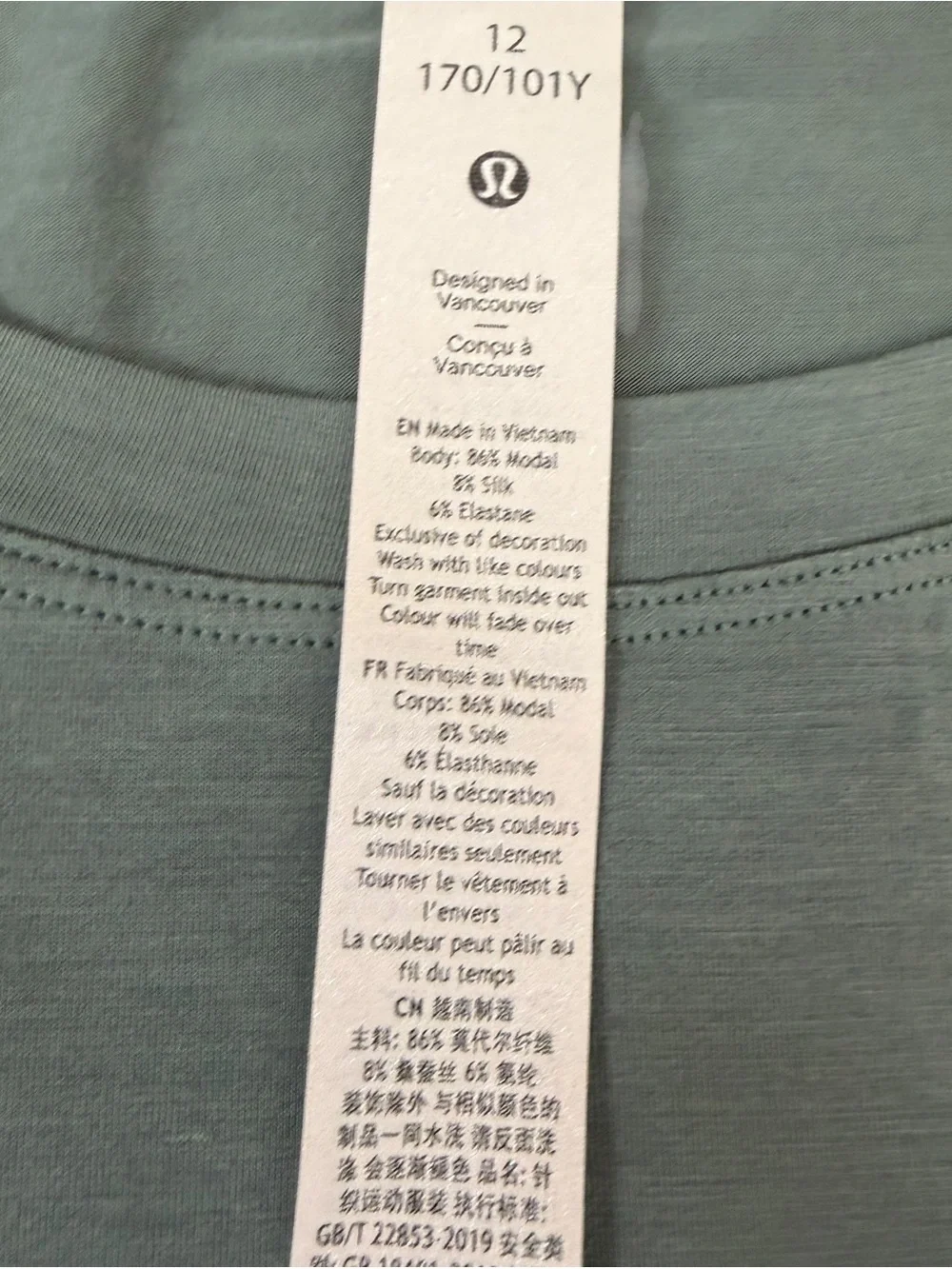 lululemon Action Always Short Sleeve Tee Shirt *Graphic TIDT Tidewater Teal 12